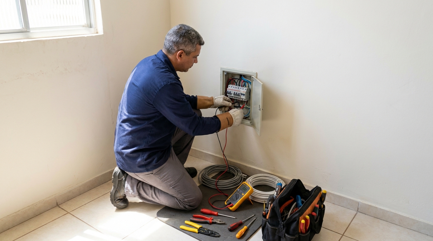 Eletricista em atendimento residencial em Cuiabá-MT